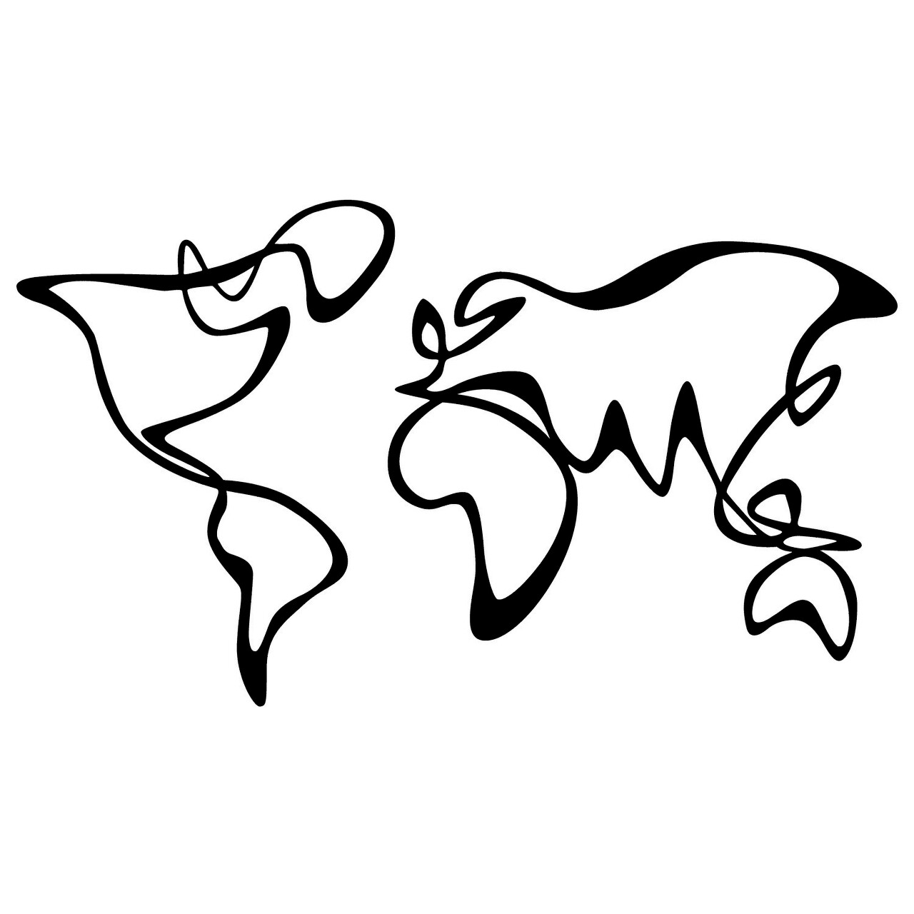 Decoratiune de perete, World Map 15, Tanelorn, 120x69 cm, metal - imagine 5